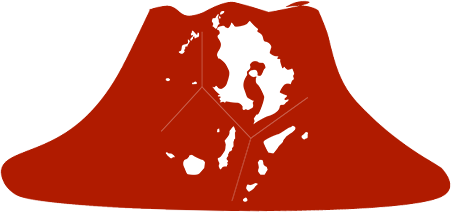 赤い山+鹿児島地図
